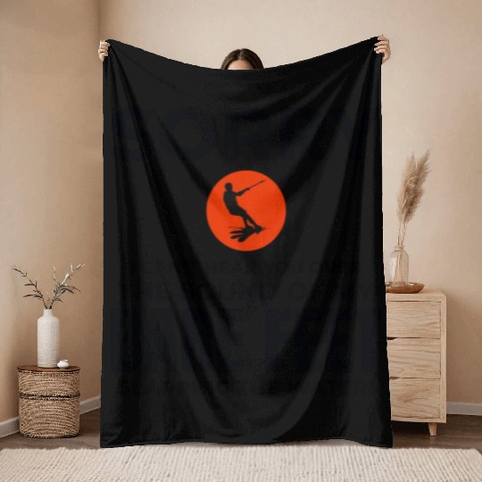 Barefoot Water Skiing Extreme Sports Barefooting Throw Blankets