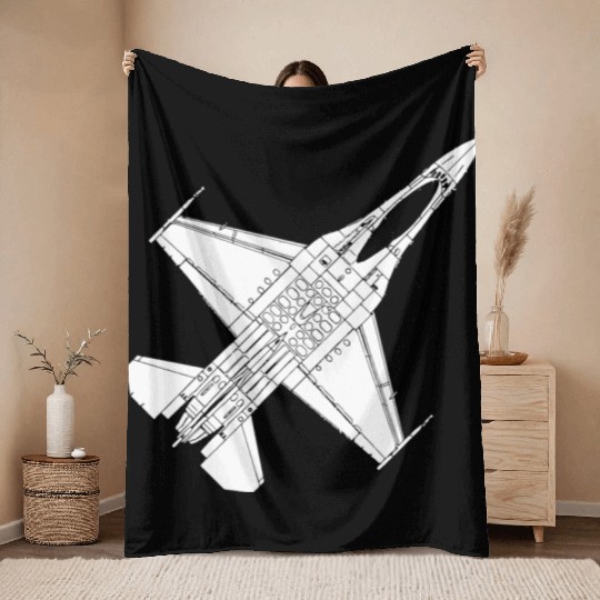JASDF Mitsubishi F 2 Throw Blankets