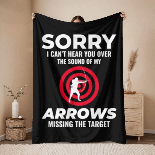 Archery Targets Archer Bullseye Shooting Sport Throw Blankets