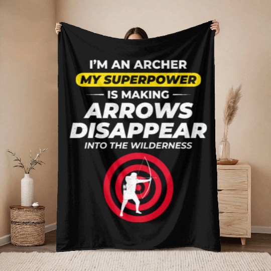 Archery Targets Archer Bullseye Shooting Sport Throw Blankets
