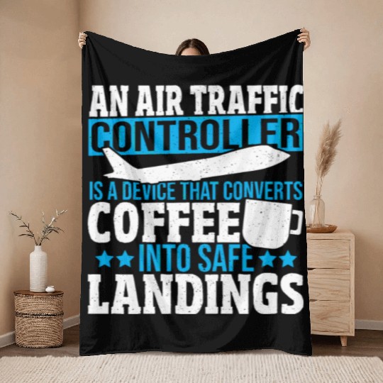 Air Traffic Aviation Runway Air Traffic Throw Blankets