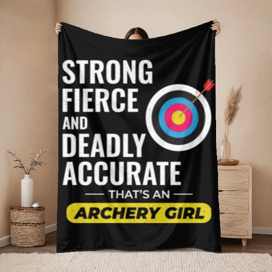 Archery Targets Archer Bullseye Shooting Sport Throw Blankets