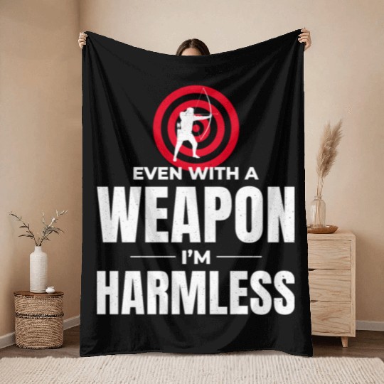 Archery Targets Archer Bullseye Shooting Sport Throw Blankets
