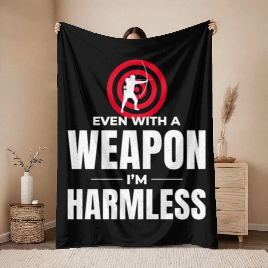 Archery Targets Archer Bullseye Shooting Sport Throw Blankets