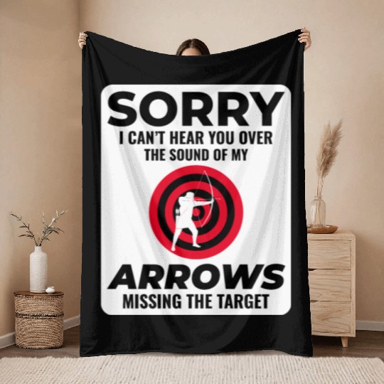 Archery Targets Archer Bullseye Shooting Sport Throw Blankets