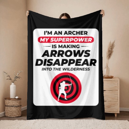 Archery Targets Archer Bullseye Shooting Sport Throw Blankets