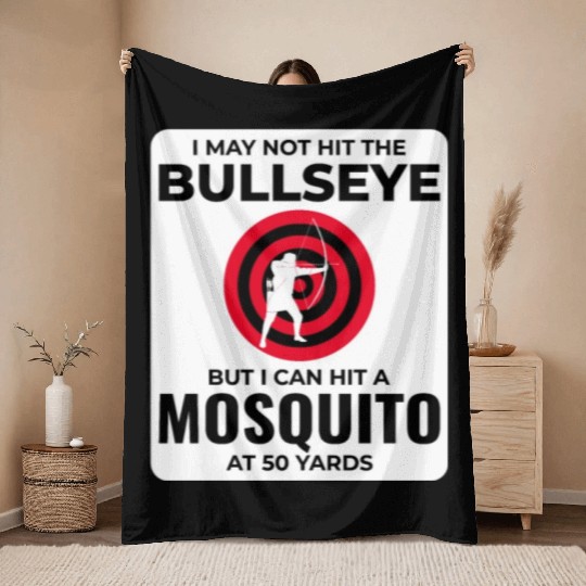 Archery Targets Archer Bullseye Shooting Sport Throw Blankets