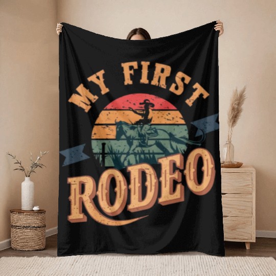 My First Rodeo Throw Blankets