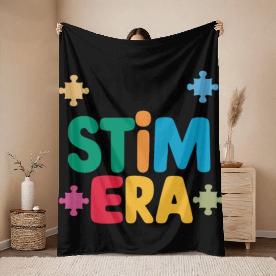 In My Stimulation Era Autism Spectrum Autism Throw Blankets