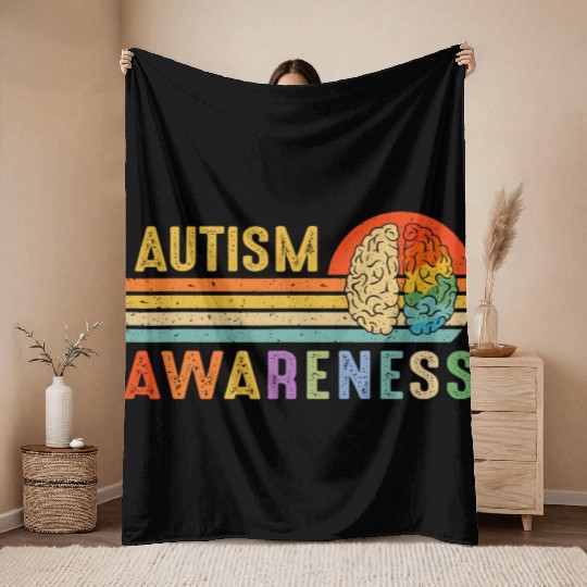 World Autism Awareness Neurodiversity Autistic Throw Blankets