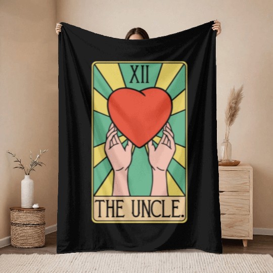 The Uncle Tarot Card Throw Blankets