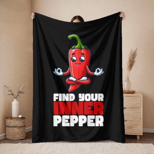 Find Your Inner Pepper Motivational Throw Blankets