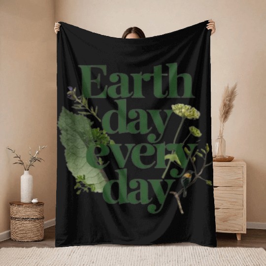 Nature's Anthem: Earth Day Every Day Throw Blankets