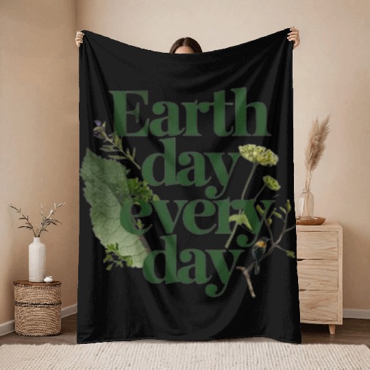 Nature's Anthem: Earth Day Every Day Throw Blankets