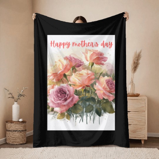 Mothers Day Throw Blankets