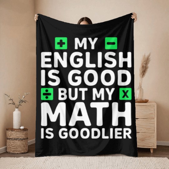 Funny Math Teacher Mathematician Throw Blankets