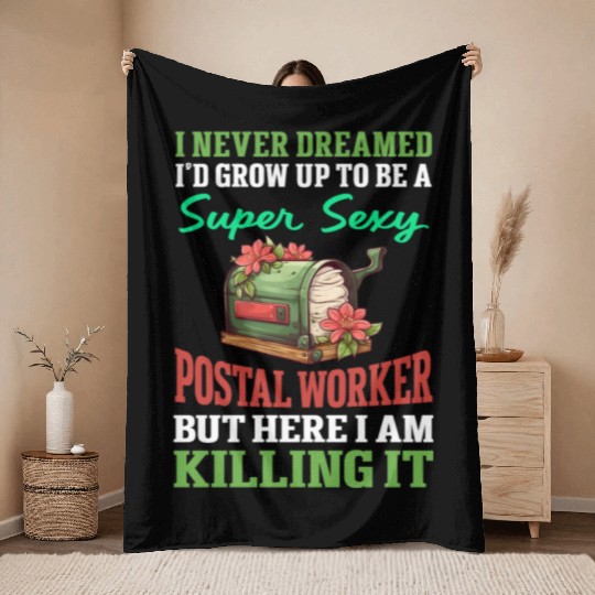 Postal Worker Throw Blankets