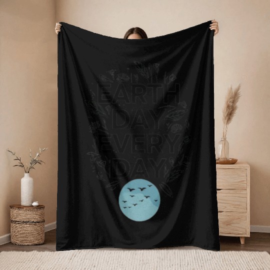 Nature's Anthem: Celebrating Earth Day Daily Throw Blankets