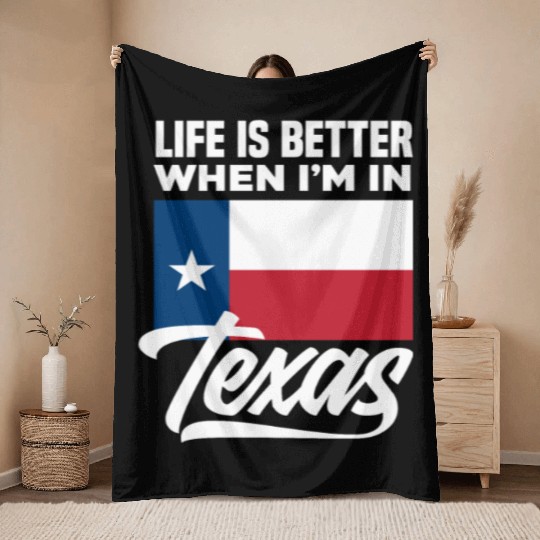 Texas Life Throw Blankets