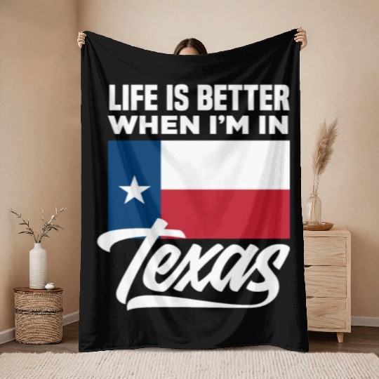 Texas Life Throw Blankets