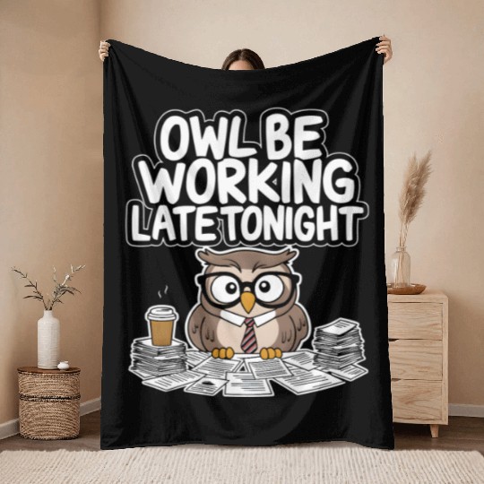 Corporate Owl: Coffee-Fueled Throw Blankets