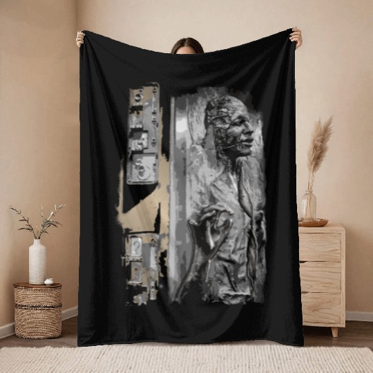 Han Solo Captured Throw Blankets