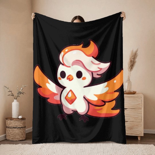 Topaz Phoenix Throw Blankets