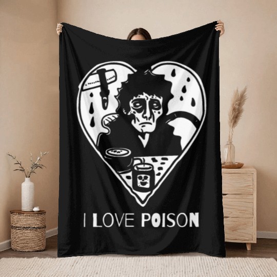 Sarcasm Horror: I Love Poison Throw Blankets