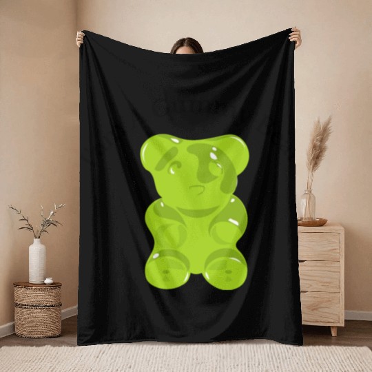 I'm A Gummy Bear Throw Blankets