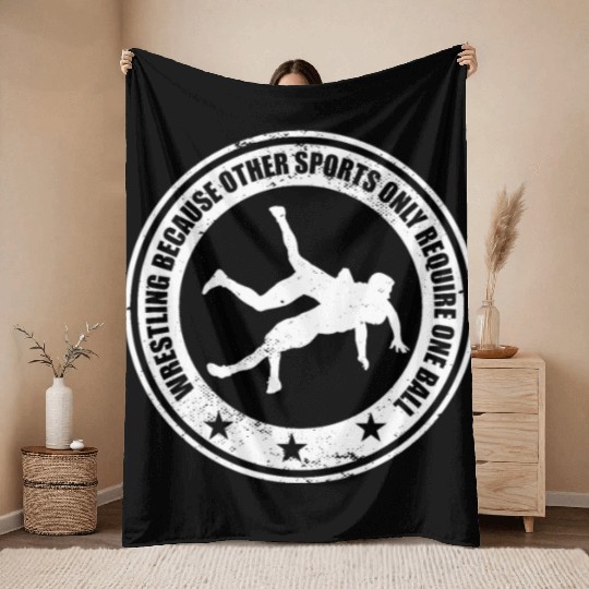 Wrestling Team Athlete Pro Youth Wrestler Funny Throw Blankets