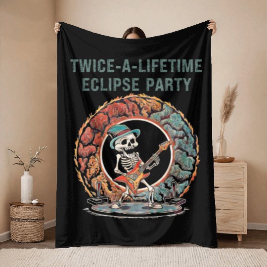 Twice A Lifetime Eclipse Party Throw Blankets