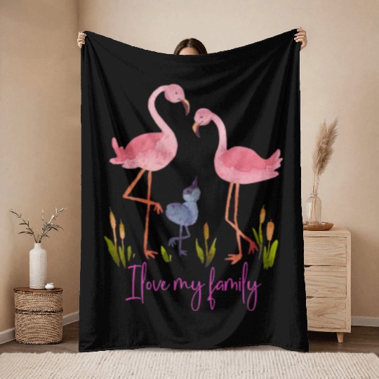 I LOVE MY FAMILY PRINTABLE Throw Blankets