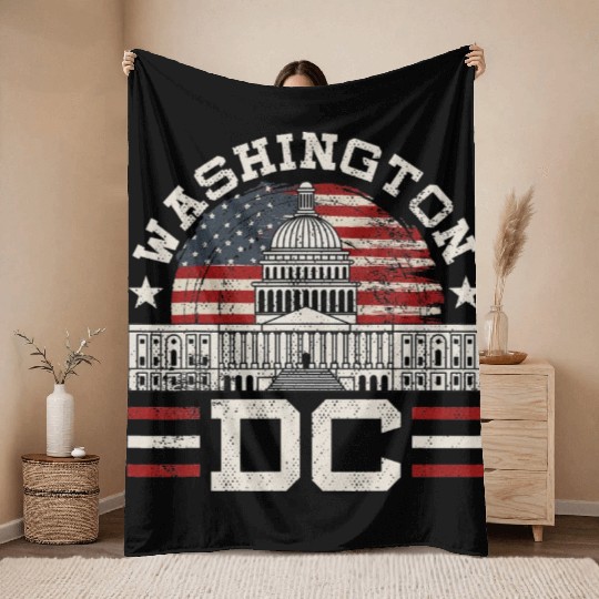 Love Washington DC USA Gift Design Idea Throw Blankets