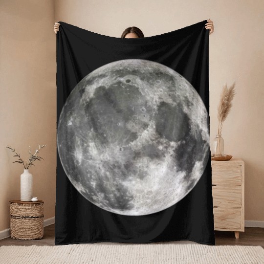 Cool Full Moon - Solar Eclipse, Moon Phases Totali Throw Blankets