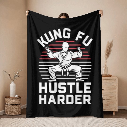 Kung Fu Chinese Kung Fu Asian Kung Fu Self defense Throw Blankets