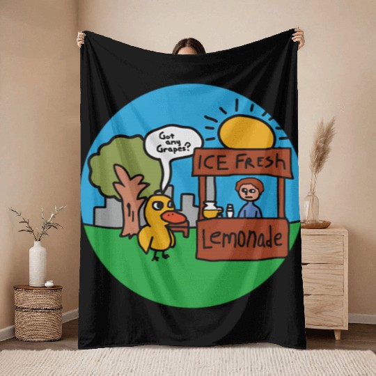 Lemonade Duck Throw Blankets