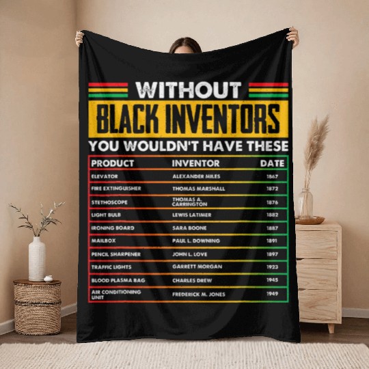 History Of Forgotten Black Inventors Black History Throw Blankets