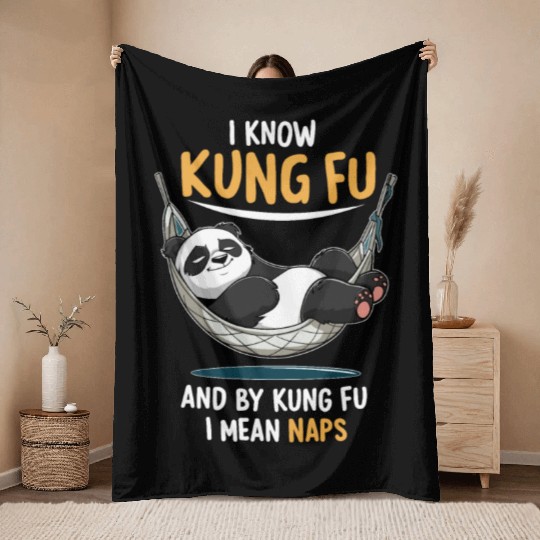 Kung Fu Chinese Kung Fu Asian Kung Fu Self defense Throw Blankets