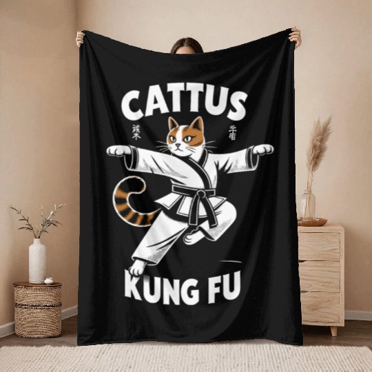 Kung Fu Chinese Kung Fu Asian Kung Fu Self defense Throw Blankets