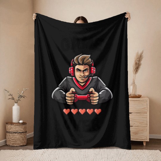 GAME OVER Throw Blankets
