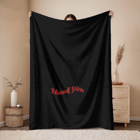Mom Thank you artwork Throw Blankets