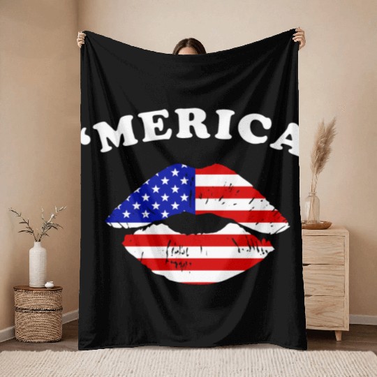 'Merica Throw Blankets