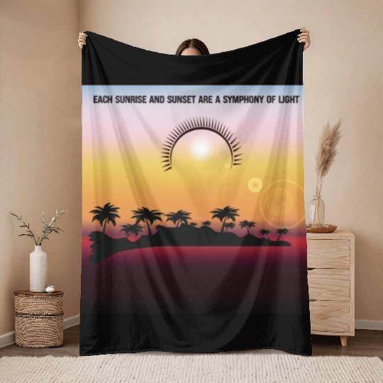 Sunrise and Sunset designs for Life Throw Blankets