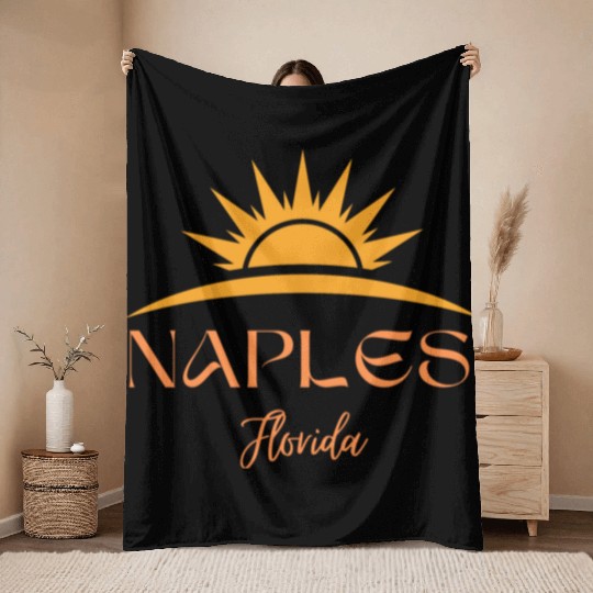 Sunrise Over Naples Florida Throw Blankets