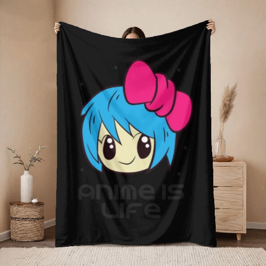 Anime Is Life Anime Lover Japanese Anime Throw Blankets