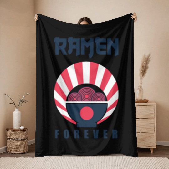 ramen forever for ramen lovers community Throw Blankets