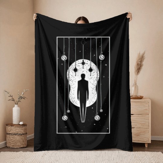 Tarot Card Reader Astrology Occult Mystical Throw Blankets