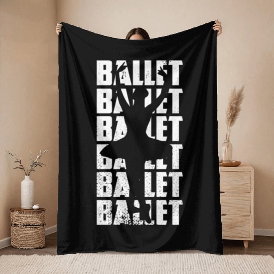 Funny Ballet Throw Blankets