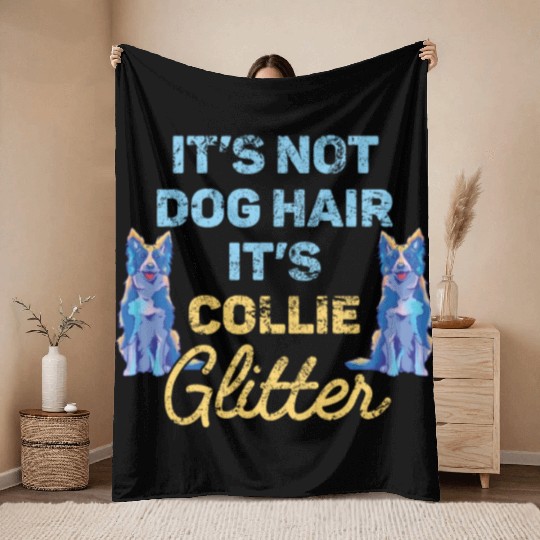 Unique Border Collie Design For Dog Lovers Throw Blankets