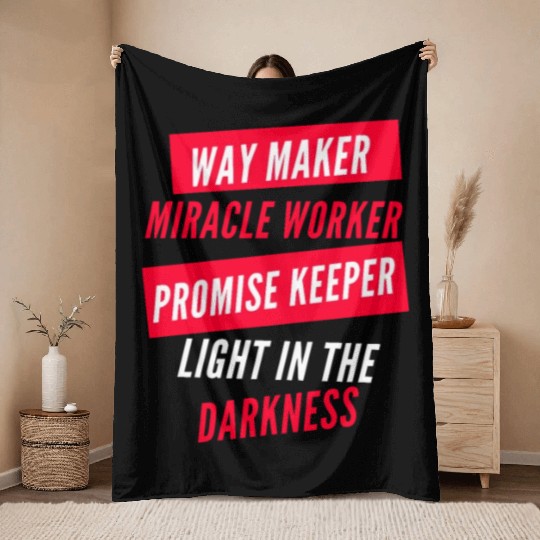 Way Maker Throw Blankets